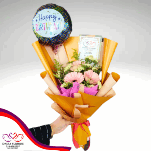 (A8) 3 Stalks Gerbera/ Daisy Bouquet